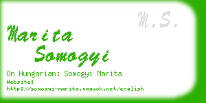 marita somogyi business card
